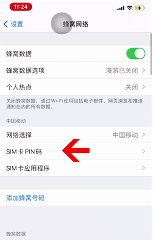 中平镇苹果14维修网分享如何给iPhone14的SIM卡设置密码 