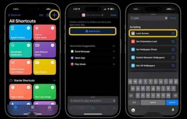 中平镇苹果14锁屏维修店分享iPhone14升级iOS16.4后如何创建锁屏快捷方式 