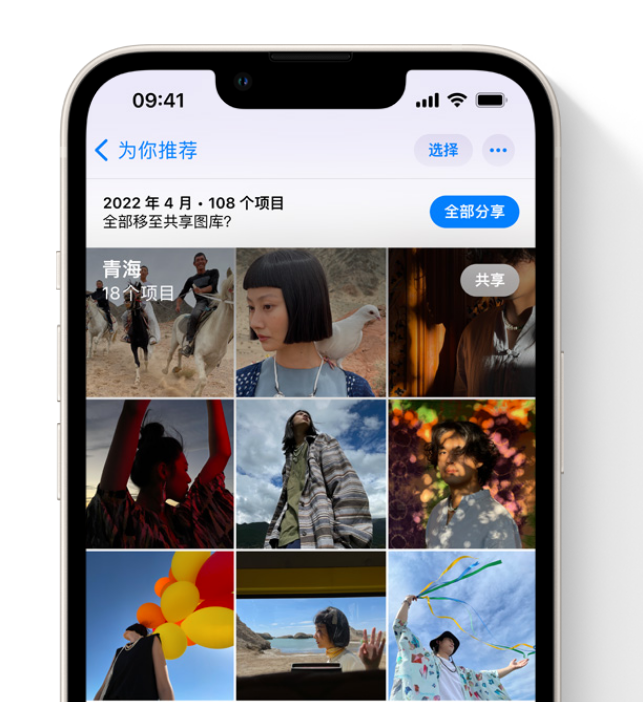 中平镇苹果维修网点分享在 iPhone 上使用共享图库 